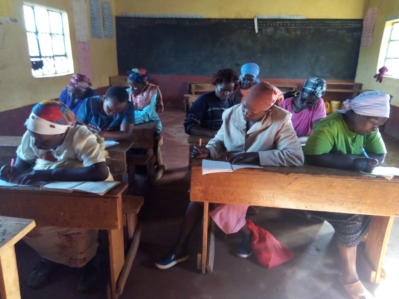 Adult learners in class